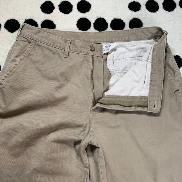 Vintage 90s Denver Hayes Khaki Tan Flat Front Chinos - Picture 3 of 15